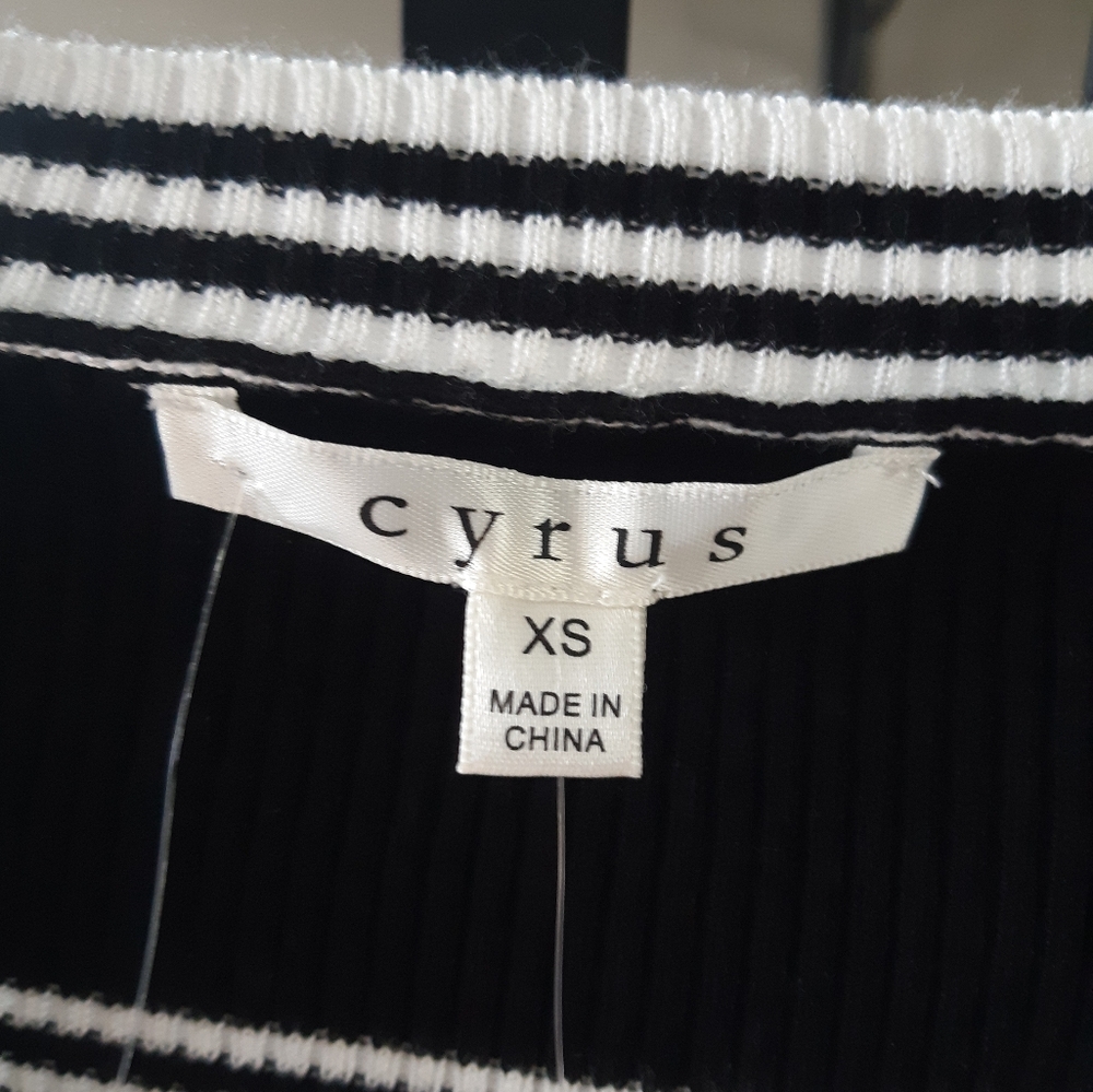 Black and White Striped Women's Sweater - Picture 3 of 5